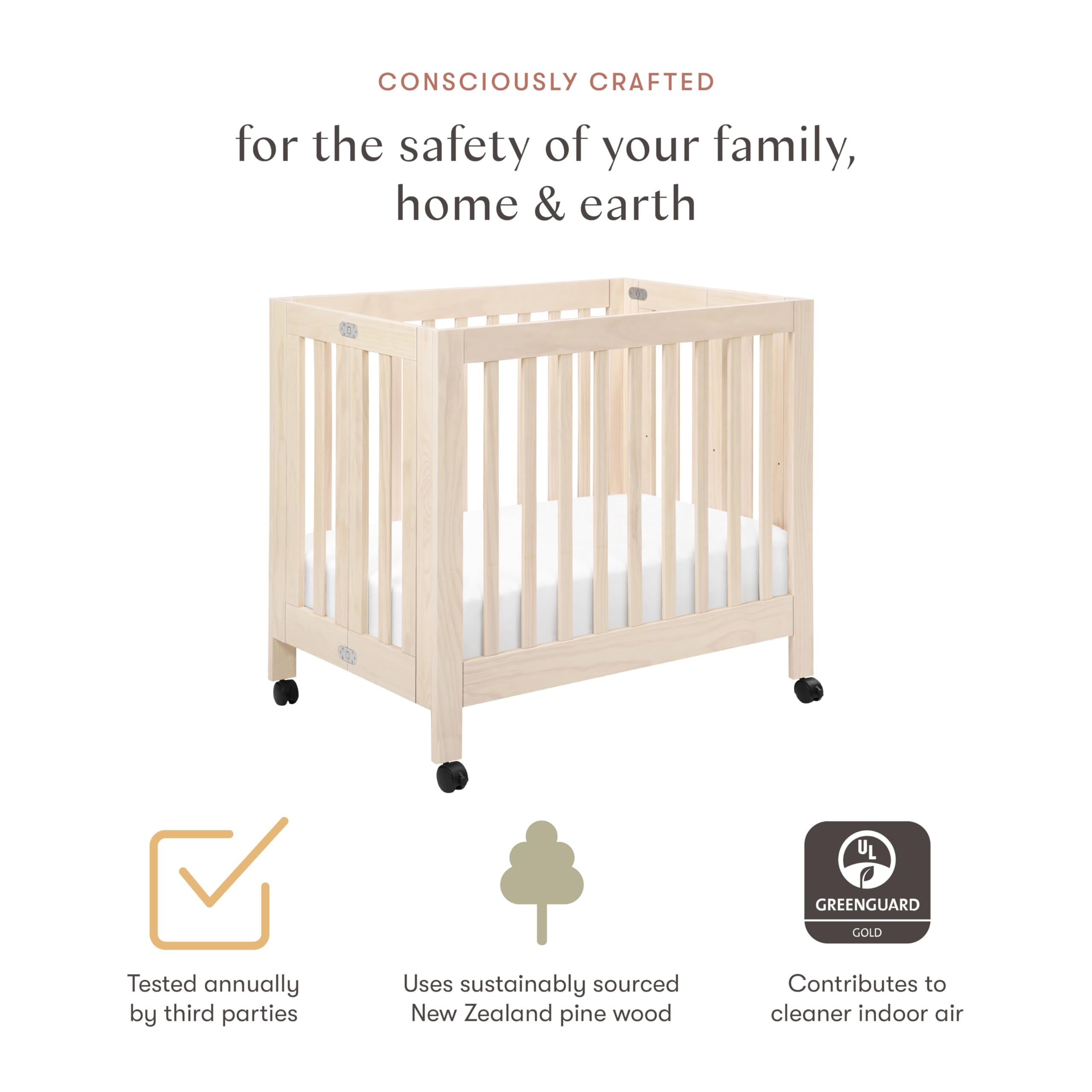Amazon.com : Babyletto Origami Mini Portable Crib Folding with